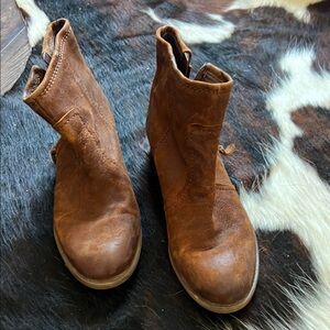 Franco Sarto Brown Ankle Boots